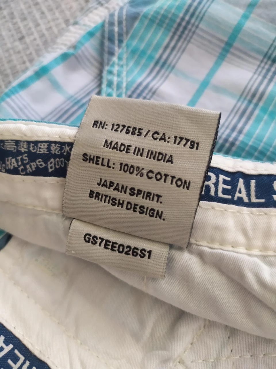 Superdry Short en Coton à Carreaux pour Femme M Turquoise Blue Y2K – photo 17